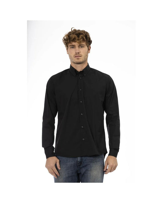 Baldinini Trend Men's Black Cotton Shirt - 44 IT - Scarlett Rolling