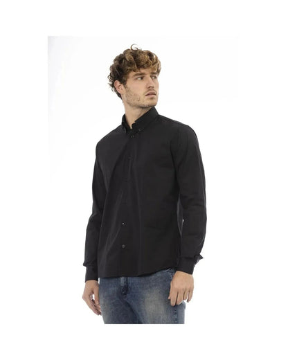 Baldinini Trend Men's Black Cotton Shirt - L - Scarlett Rolling