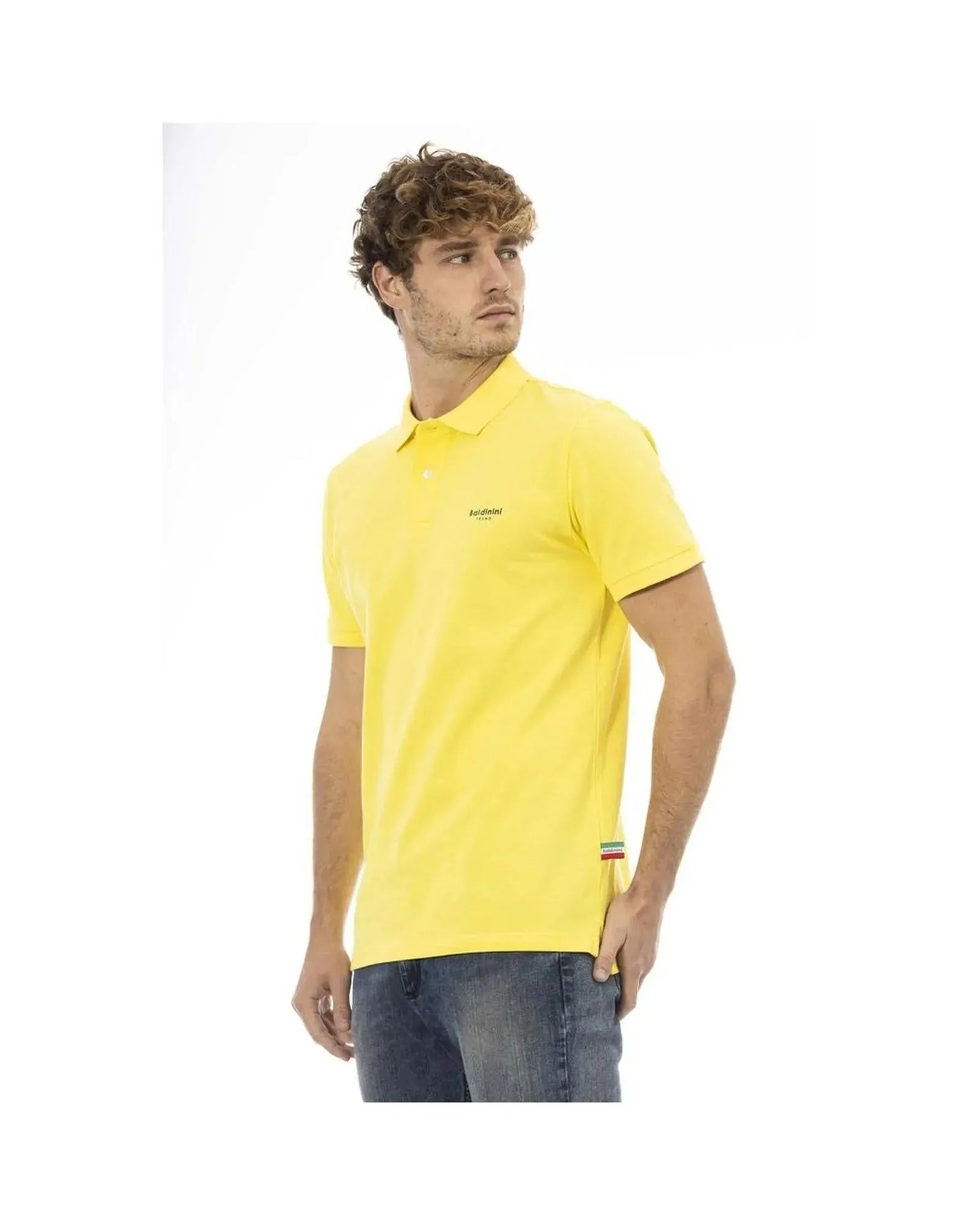 Baldinini Trend Men's Yellow Cotton Polo Shirt - 3XL - Scarlett Rolling