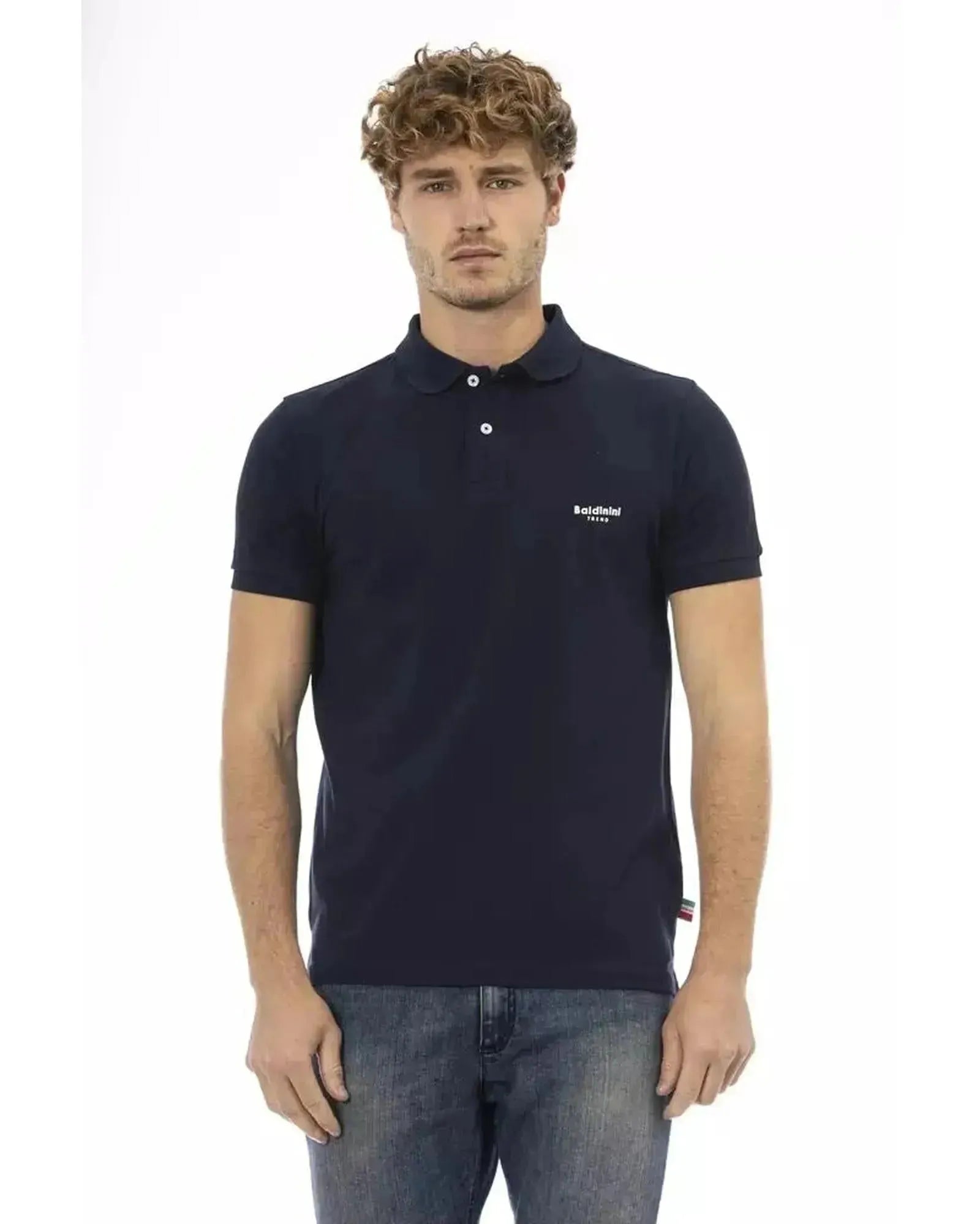 Baldinini Trend Men's Blue Cotton Polo Shirt - L - Scarlett Rolling