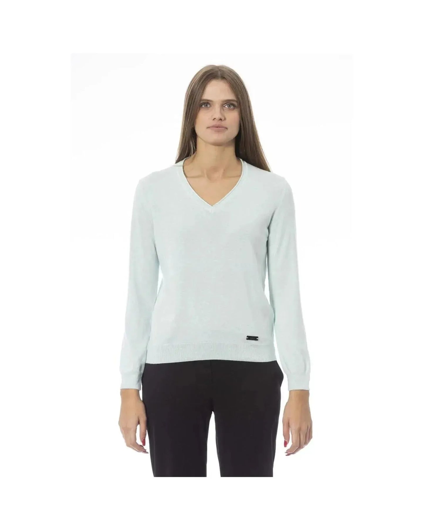 Baldinini Trend Women's Light Blue Polyamide Sweater - L - Scarlett Rolling