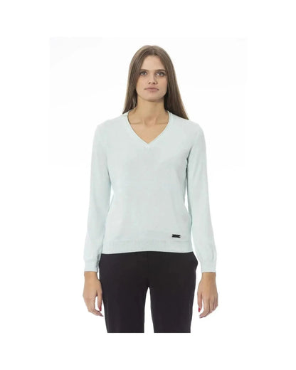 Baldinini Trend Women's Light Blue Polyamide Sweater - L - Scarlett Rolling