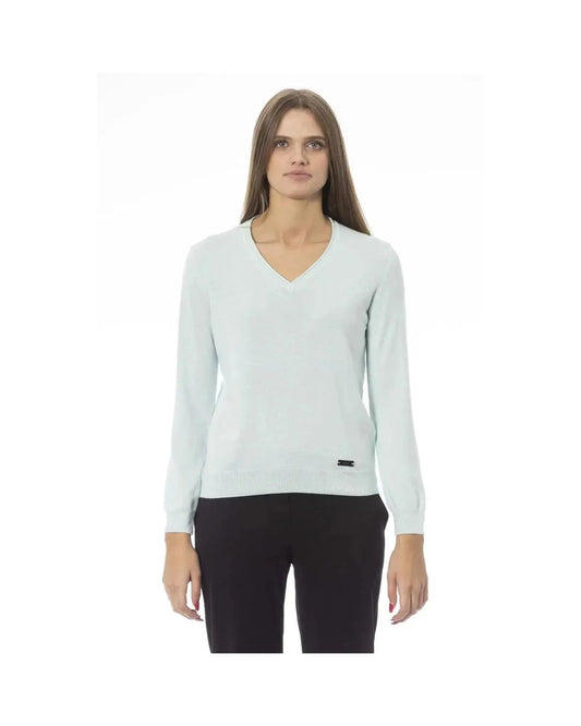 Baldinini Trend Women's Light Blue Polyamide Sweater - S - Scarlett Rolling