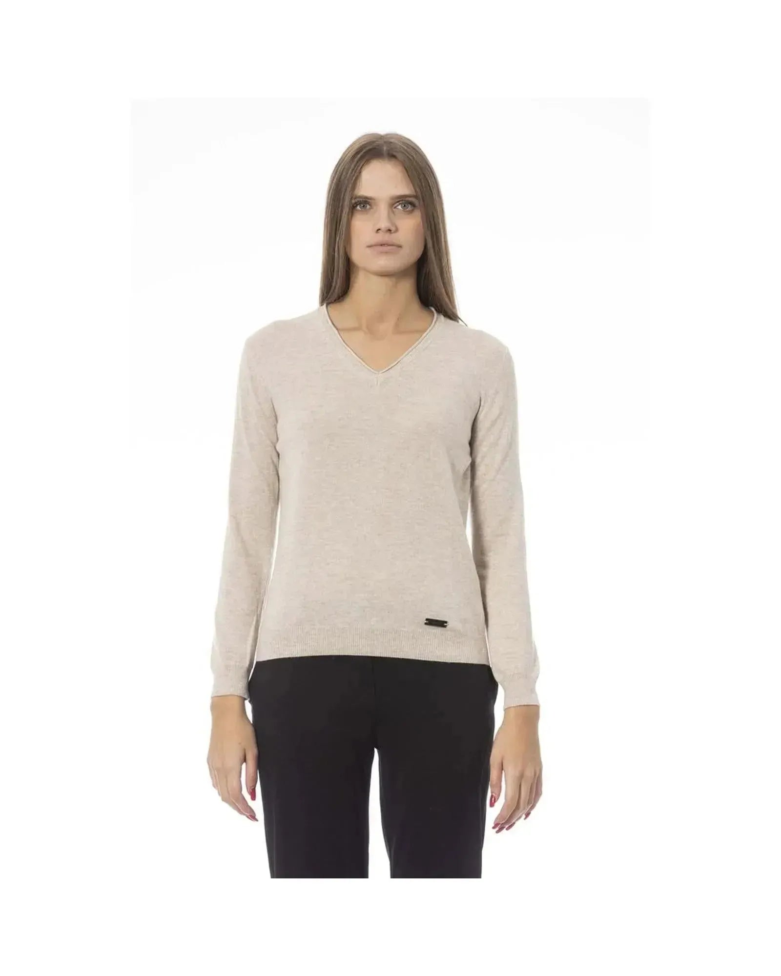 Baldinini Trend Women's Beige Polyamide Sweater - L - Scarlett Rolling