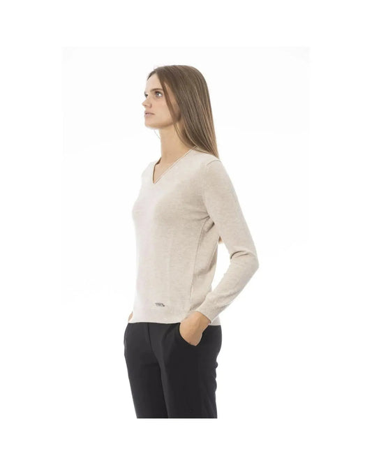 Baldinini Trend Women's Beige Polyamide Sweater - L - Scarlett Rolling