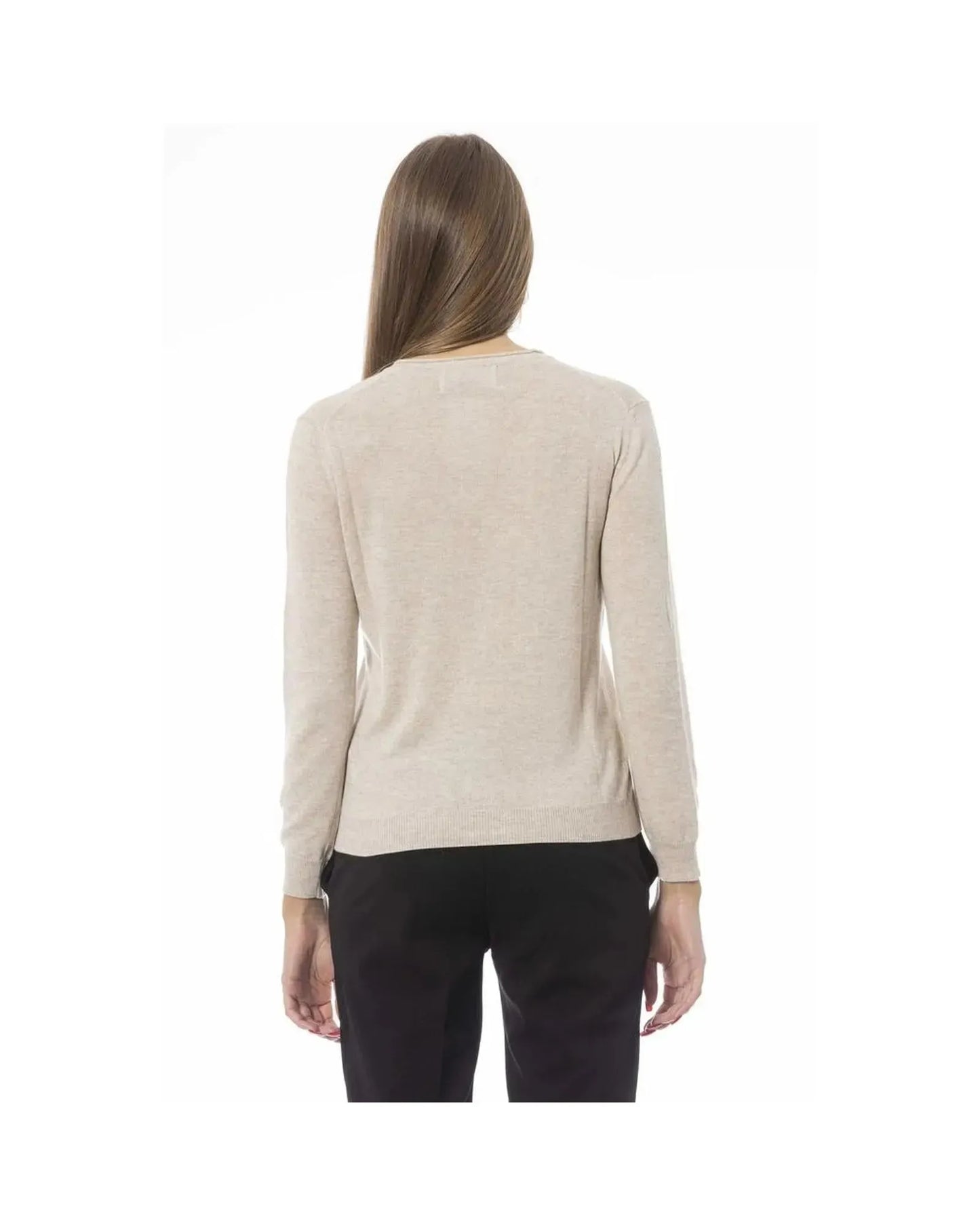 Baldinini Trend Women's Beige Polyamide Sweater - L - Scarlett Rolling