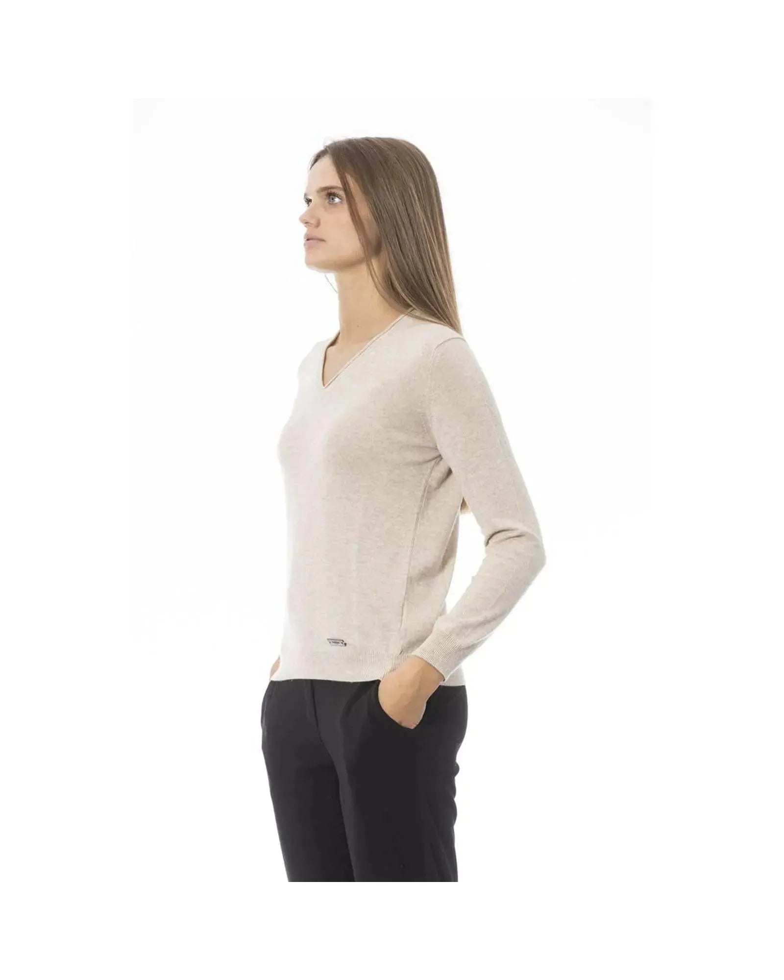 Baldinini Trend Women's Beige Polyamide Sweater - XL - Scarlett Rolling