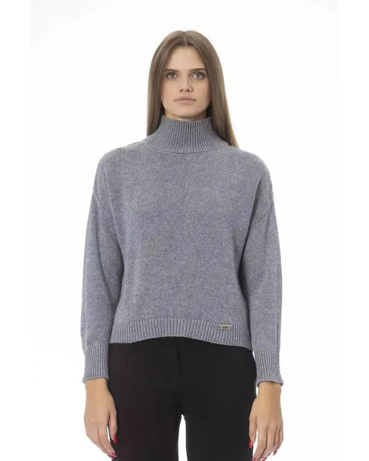 Baldinini Trend Women's Gray Viscose Sweater - M - Scarlett Rolling