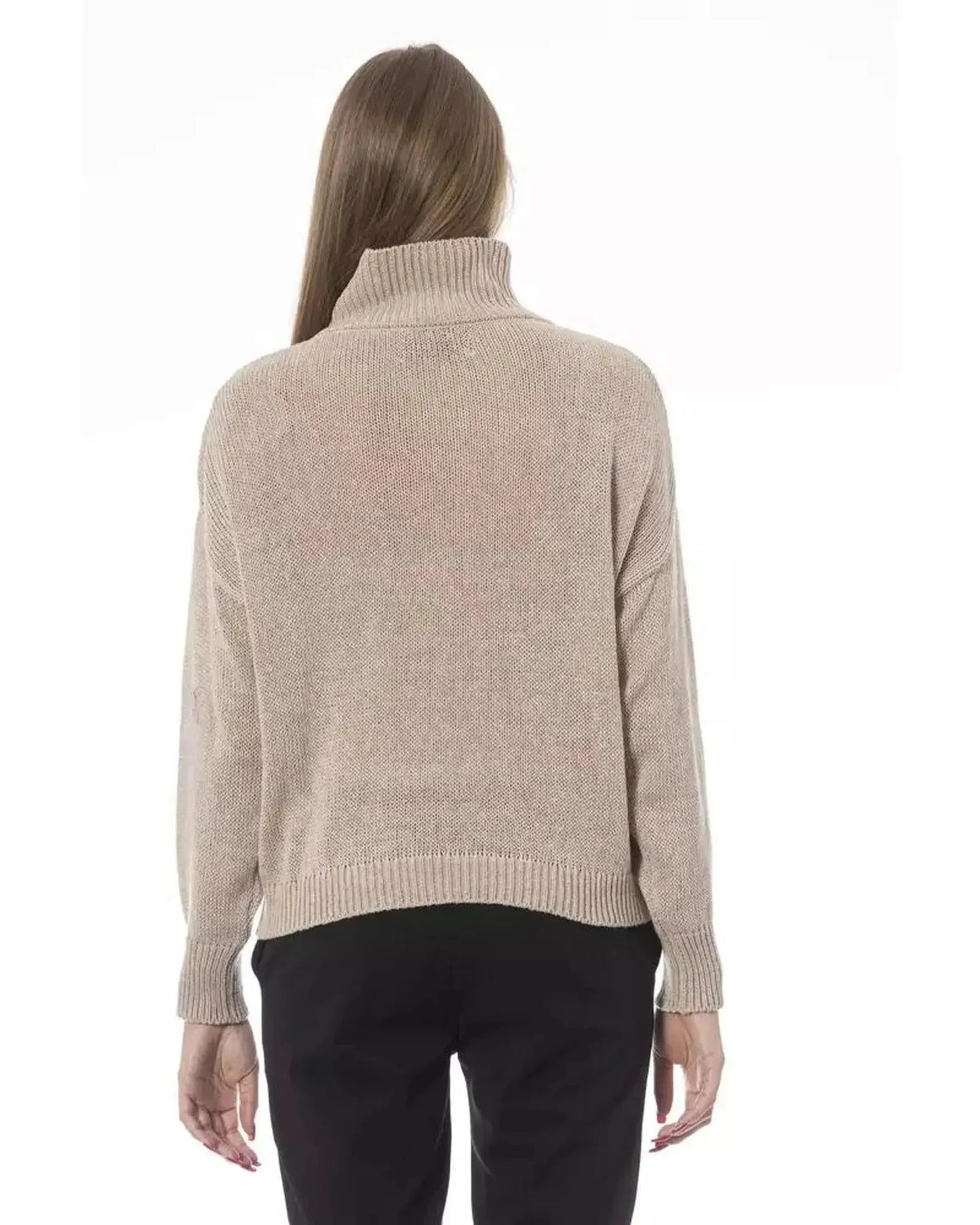 Baldinini Trend Women's Beige Viscose Sweater - S - Scarlett Rolling