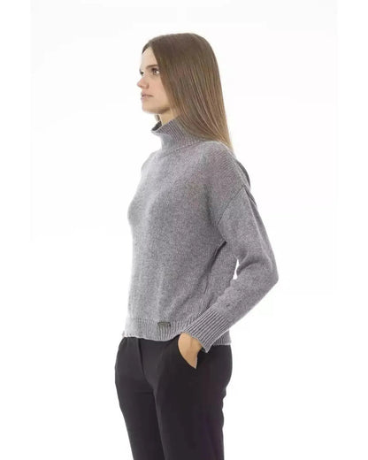 Baldinini Trend Women's Gray Viscose Sweater - M - Scarlett Rolling