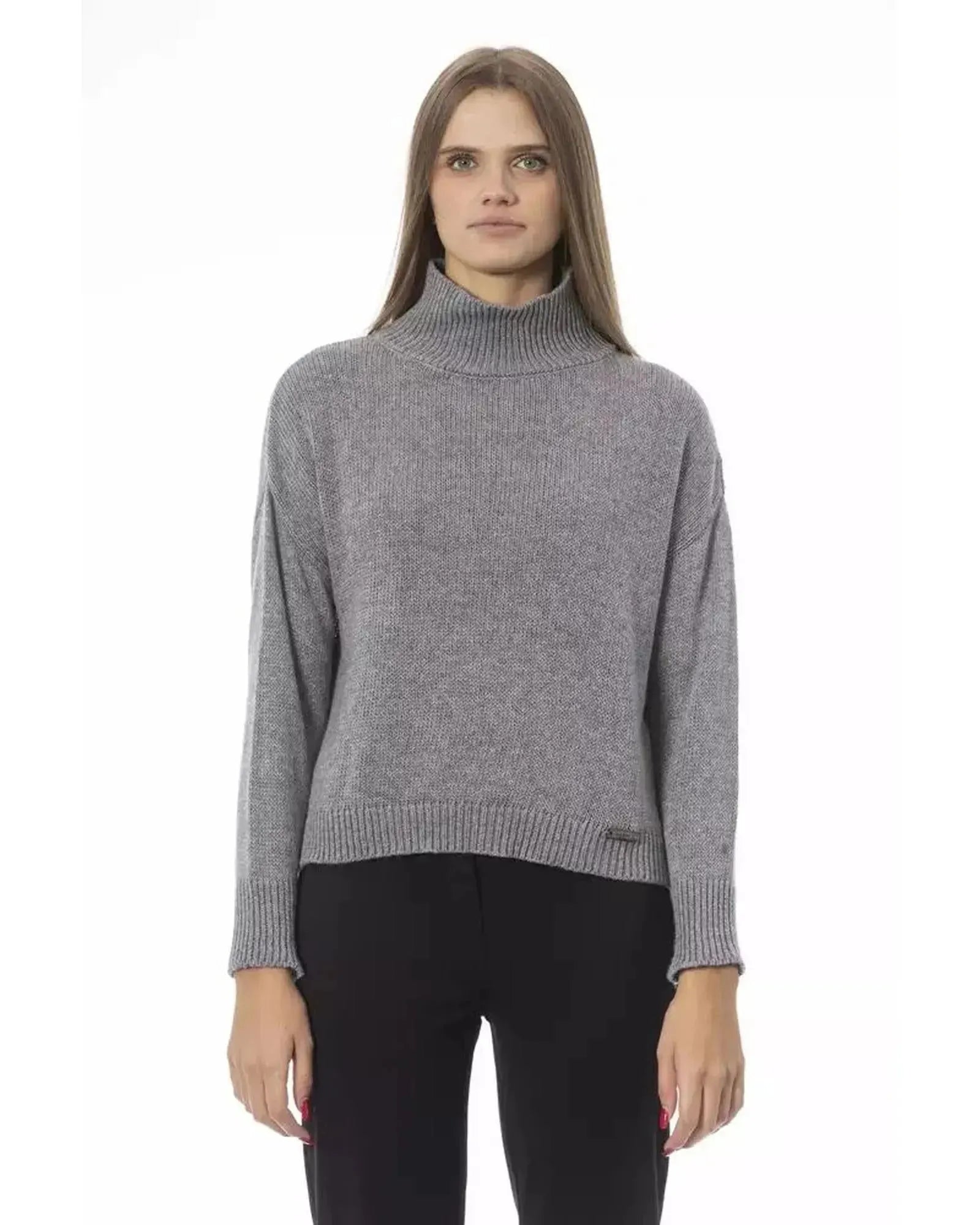 Baldinini Trend Women's Gray Viscose Sweater - S - Scarlett Rolling