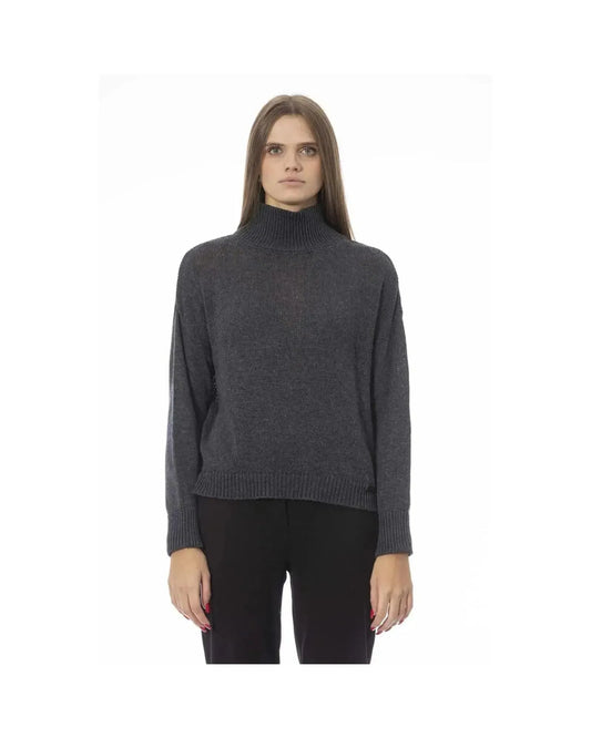 Baldinini Trend Women's Gray Viscose Sweater - M - Scarlett Rolling