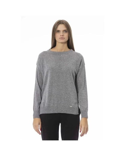 Baldinini Trend Women's Gray Viscose Sweater - M - Scarlett Rolling