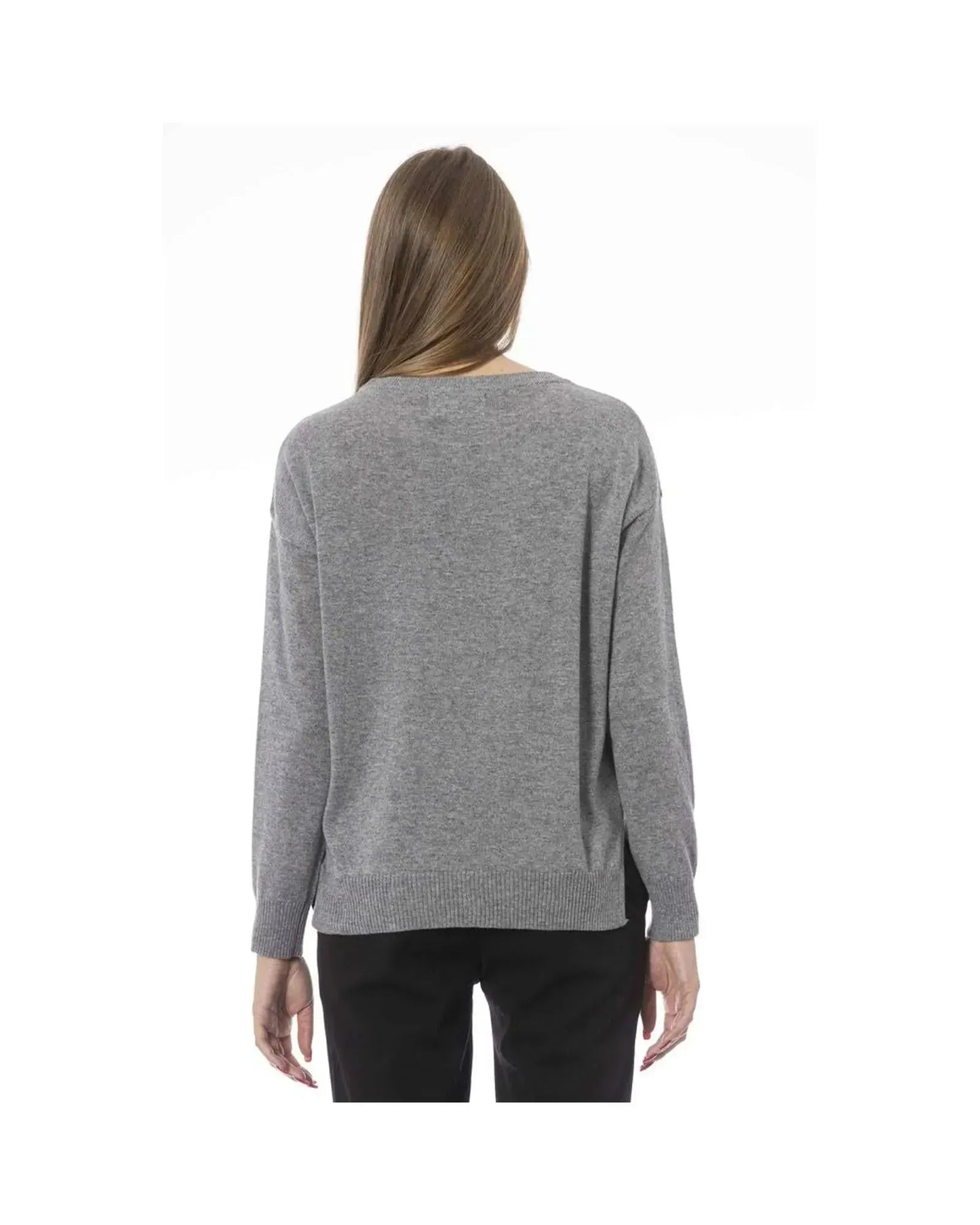 Baldinini Trend Women's Gray Viscose Sweater - M - Scarlett Rolling