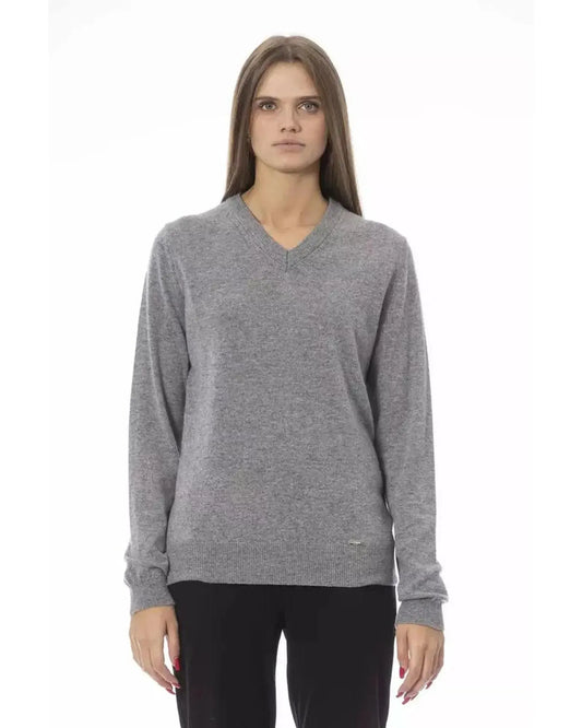 Baldinini Trend Women's Gray Viscose Sweater - M - Scarlett Rolling