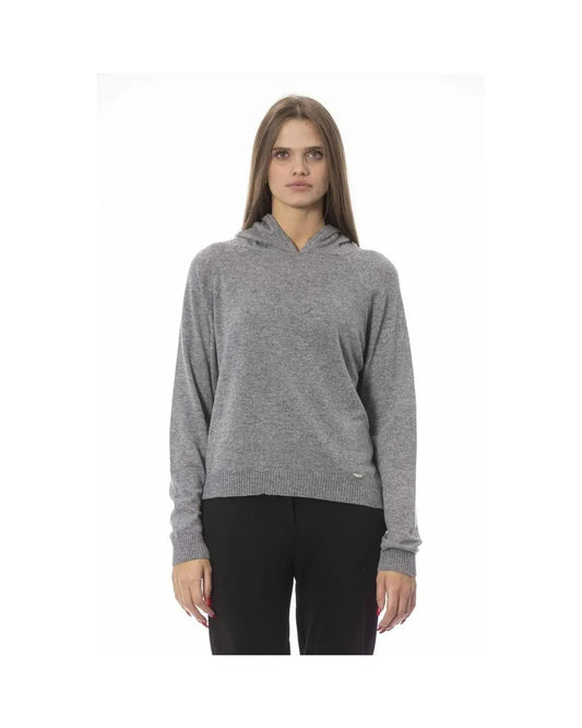 Baldinini Trend Women's Gray Viscose Sweater - M - Scarlett Rolling