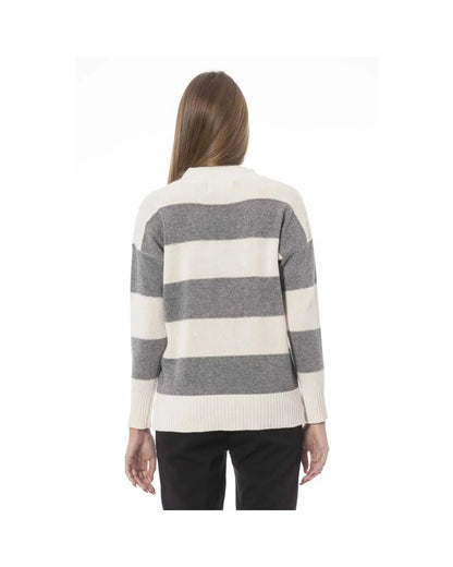 Baldinini Trend Women's Gray Wool Sweater - M - Scarlett Rolling