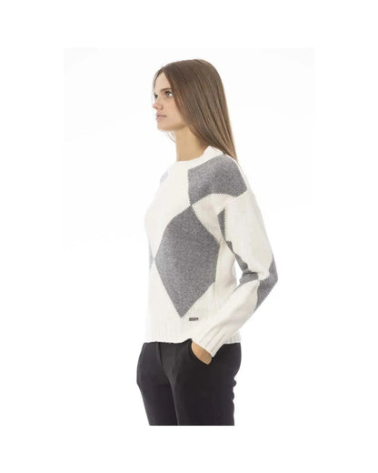 Baldinini Trend Women's Gray Wool Sweater - M - Scarlett Rolling