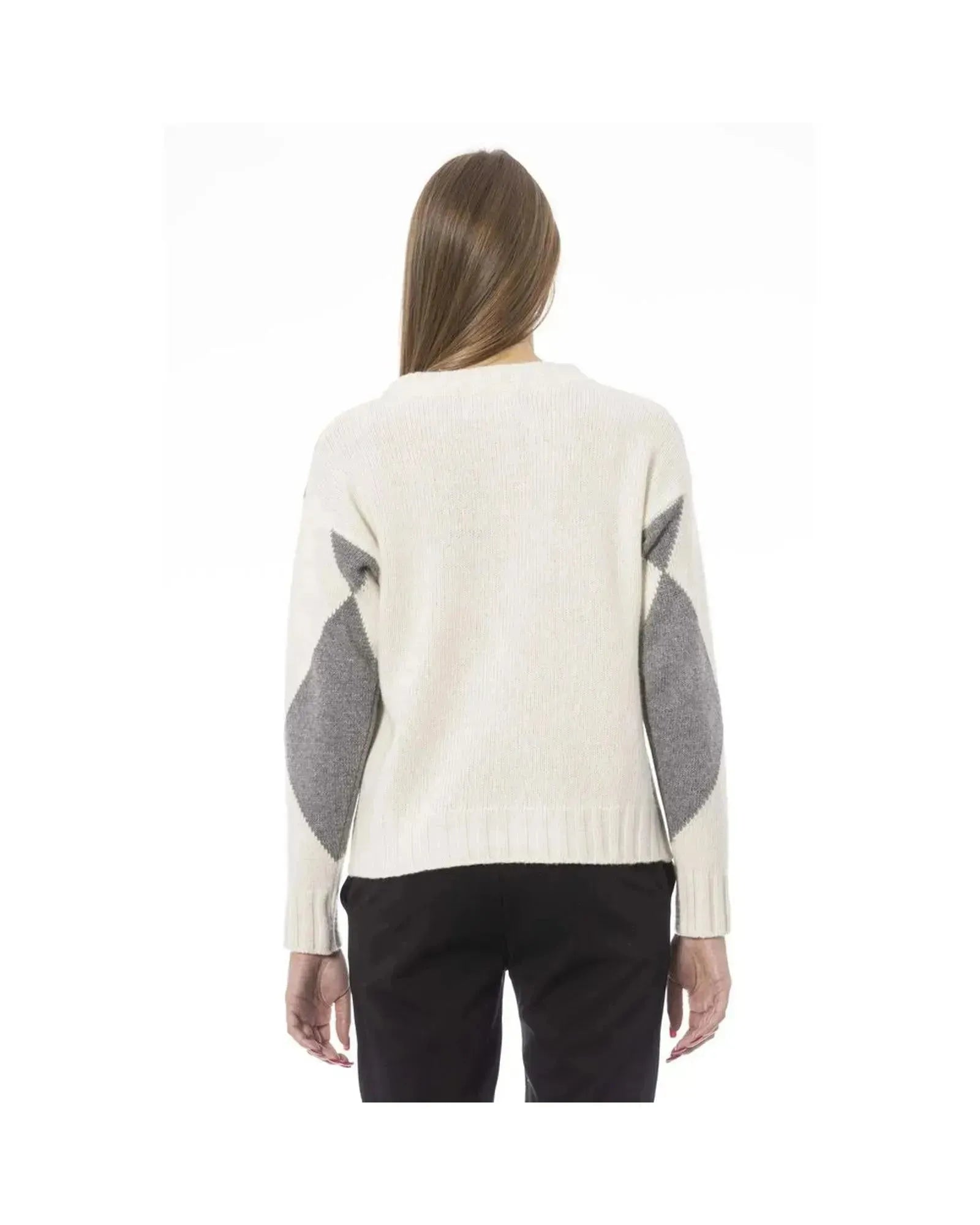 Baldinini Trend Women's Gray Wool Sweater - M - Scarlett Rolling