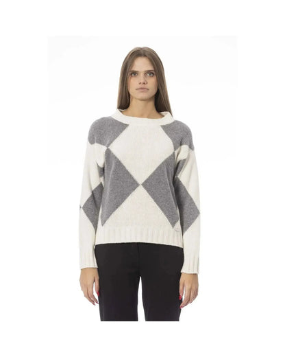 Baldinini Trend Women's Gray Wool Sweater - S - Scarlett Rolling