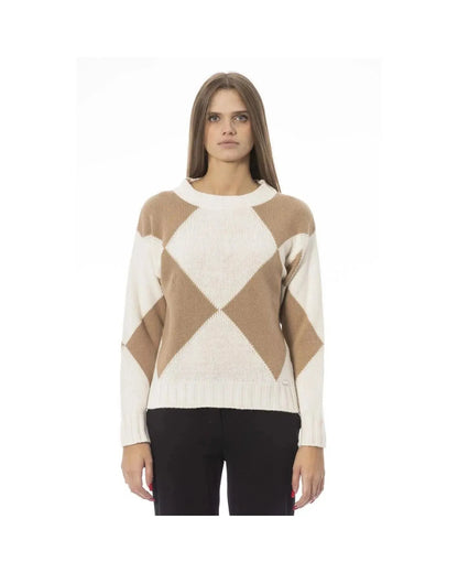 Baldinini Trend Women's Beige Wool Sweater - S - Scarlett Rolling