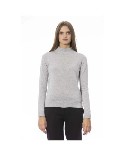 Baldinini Trend Women's Gray Fabric Sweater - M - Scarlett Rolling