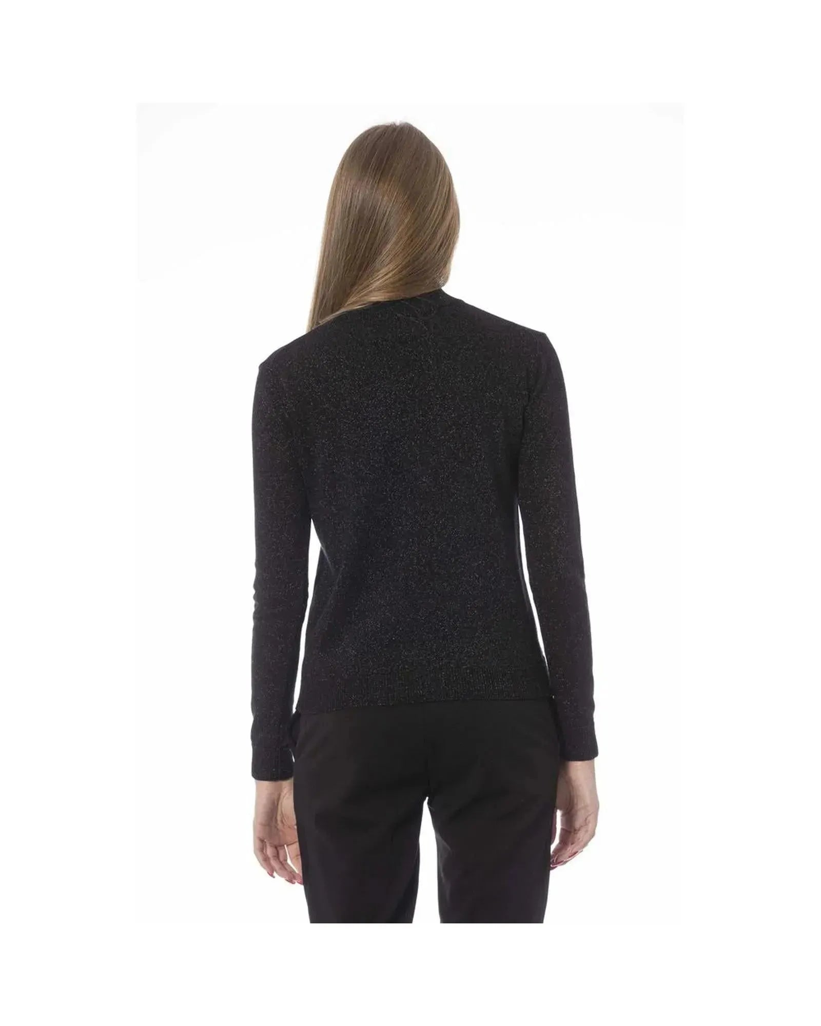 Baldinini Trend Women's Black Fabric Sweater - M - Scarlett Rolling