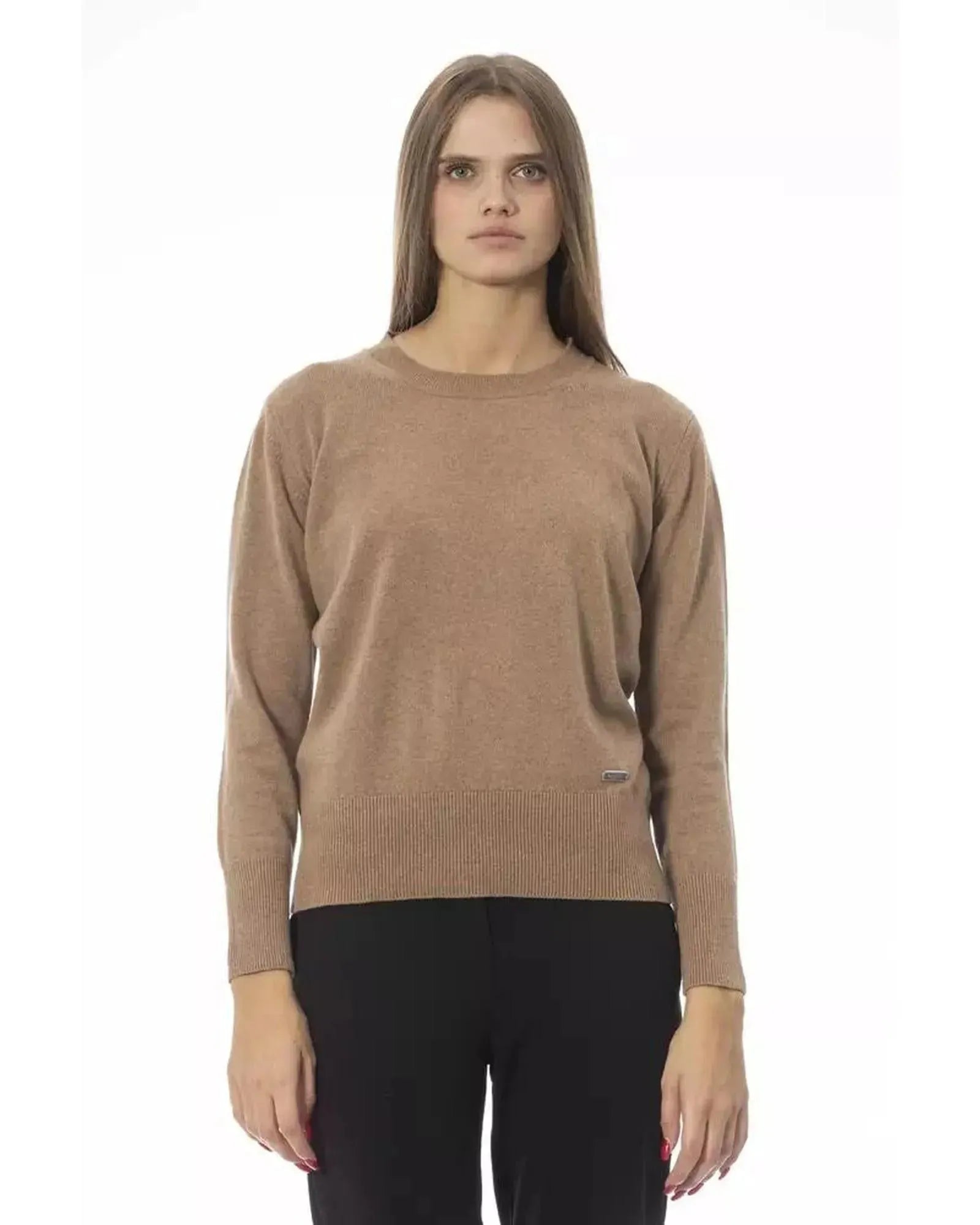 Baldinini Trend Women's Beige Wool Sweater - 40 IT - Scarlett Rolling