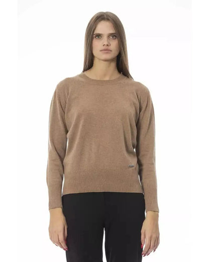 Baldinini Trend Women's Beige Wool Sweater - 44 IT - Scarlett Rolling