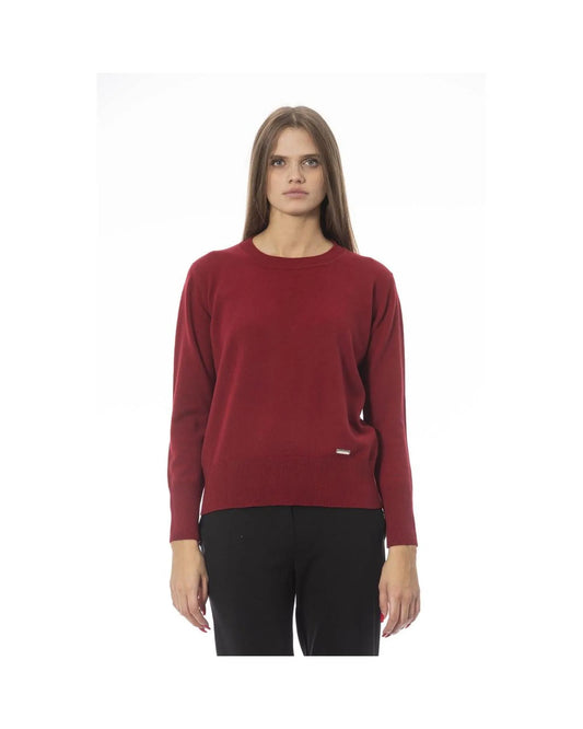 Baldinini Trend Women's Red Wool Sweater - 42 IT - Scarlett Rolling