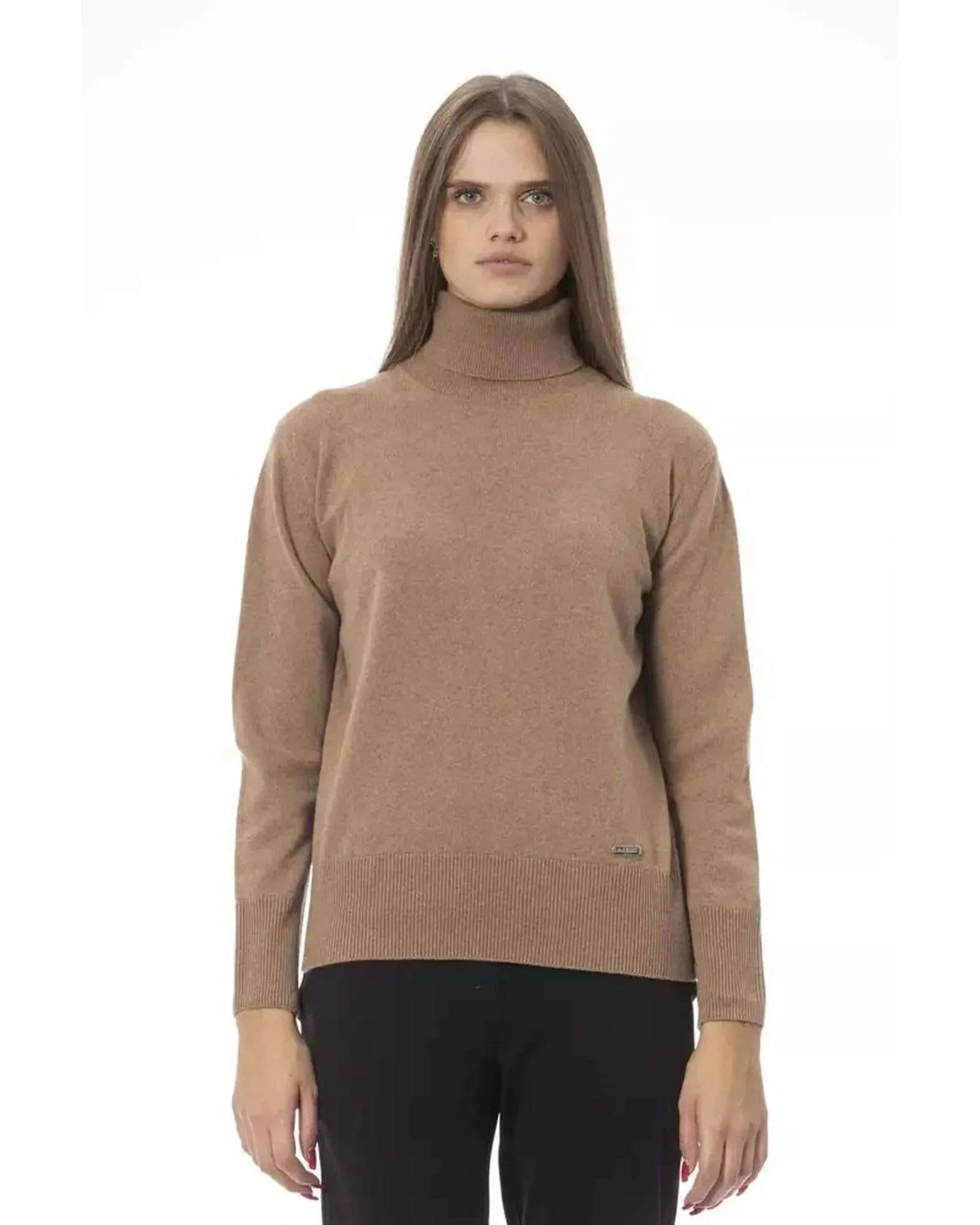 Baldinini Trend Women's Beige Wool Sweater - 40 IT - Scarlett Rolling