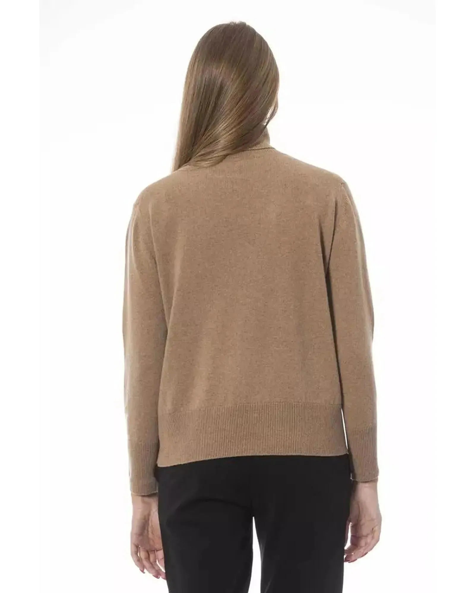 Baldinini Trend Women's Beige Wool Sweater - 40 IT - Scarlett Rolling