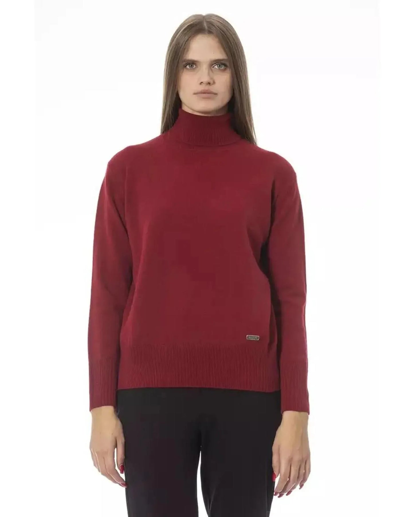 Baldinini Trend Women's Red Wool Sweater - 40 IT - Scarlett Rolling