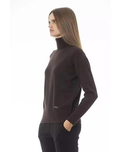 Baldinini Trend Women's Brown Wool Sweater - 40 IT - Scarlett Rolling