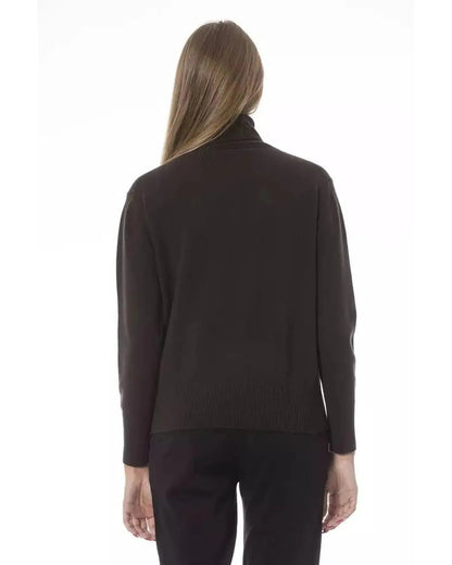 Baldinini Trend Women's Brown Wool Sweater - 40 IT - Scarlett Rolling