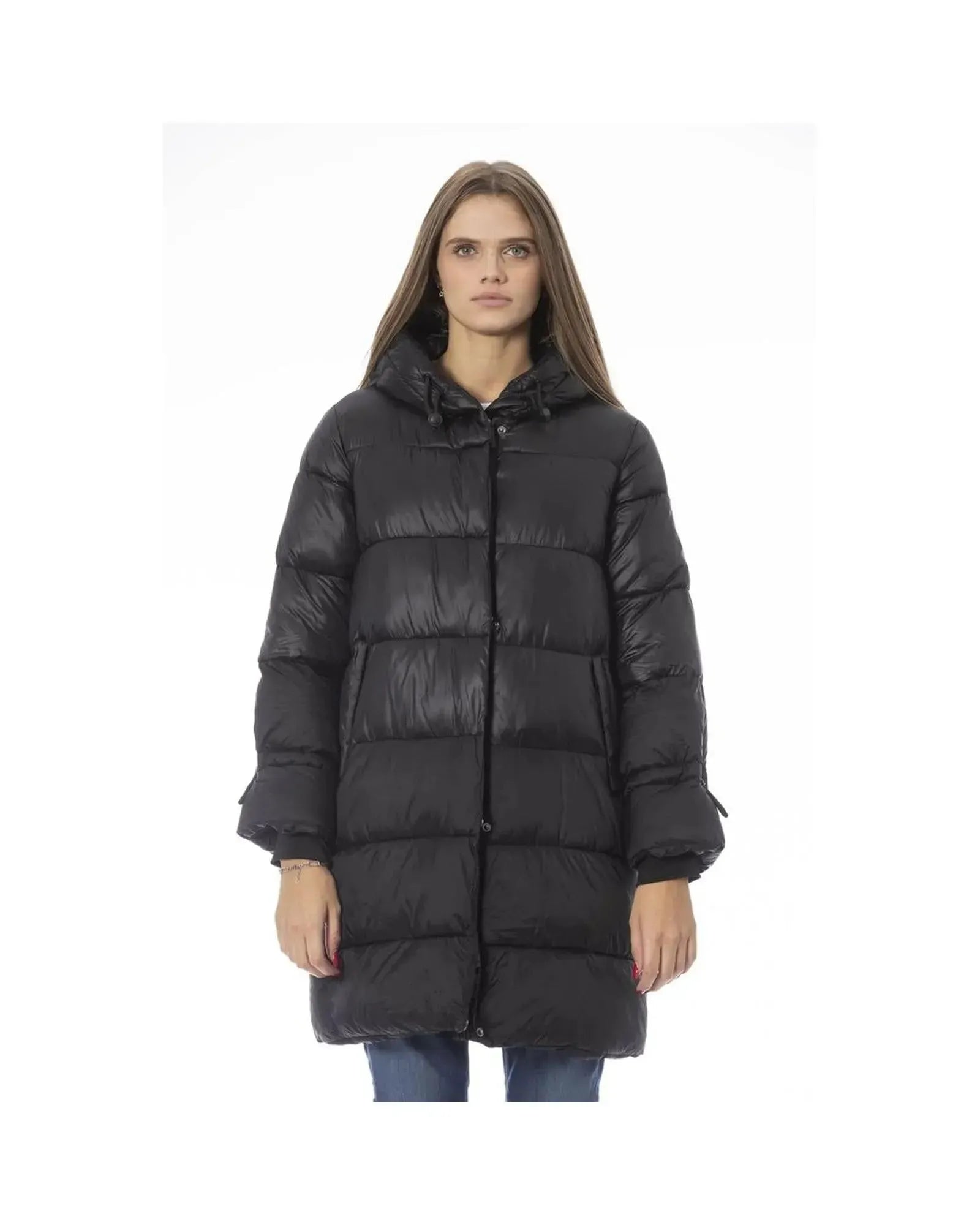 Baldinini Trend Women's Black Nylon Jackets & Coat - L - Scarlett Rolling