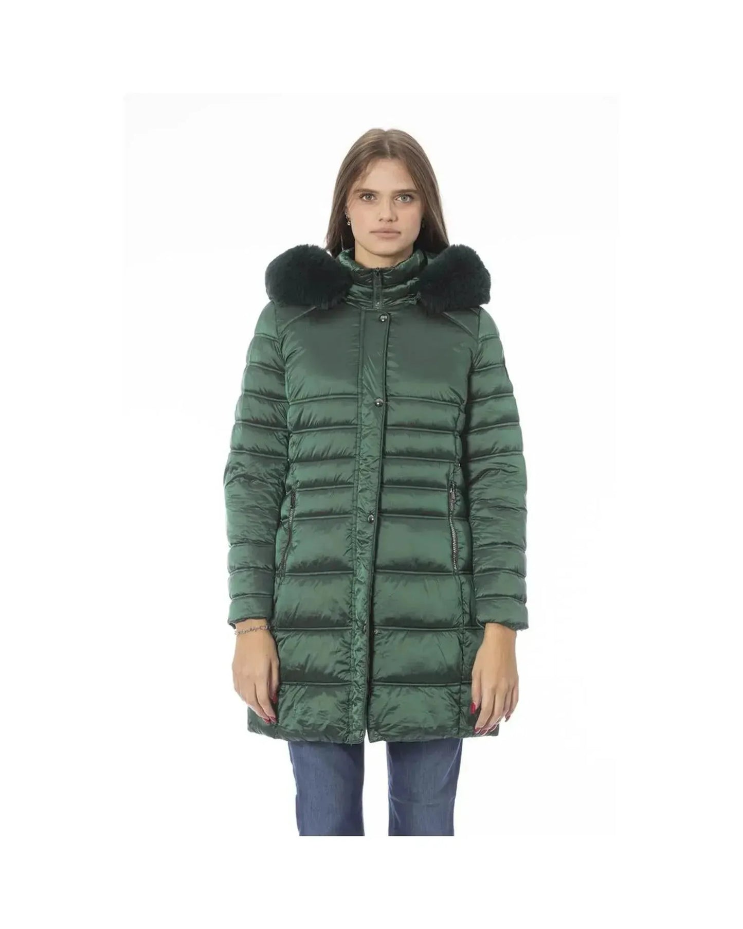 Baldinini Trend Women's Green Polyester Jackets & Coat - S - Scarlett Rolling