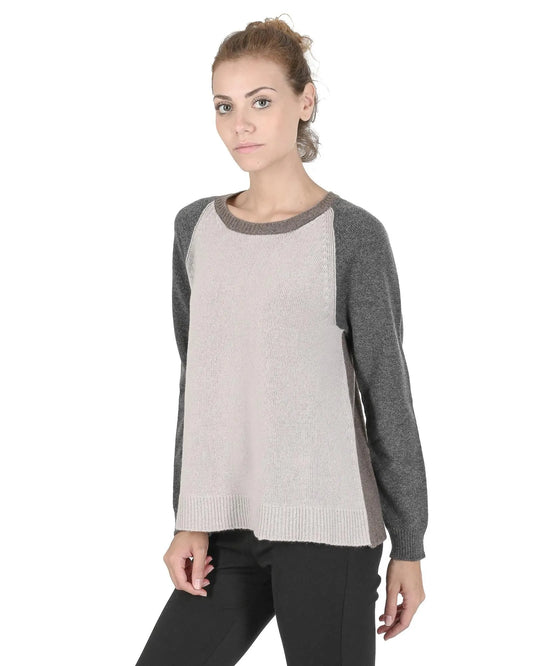 Premium Cashmere Womens Round Neck Sweater - 40 EU - Scarlett Rolling