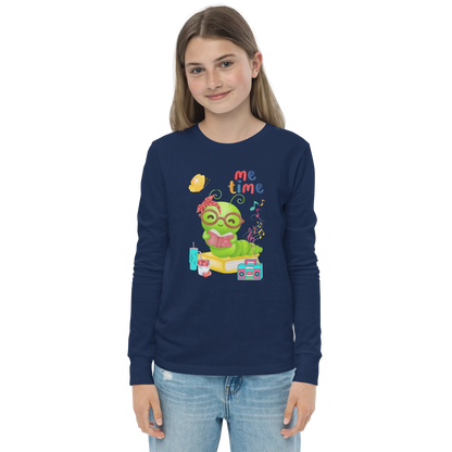 Me Time Glow Worm Youth Long Sleeve Tee