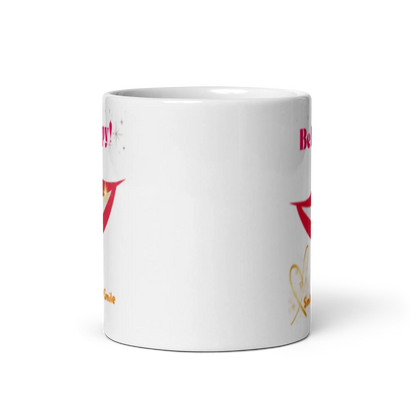 White glossy mug - Scarlett Rolling