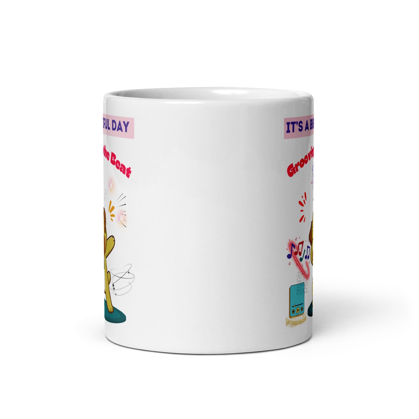 White glossy mug - Scarlett Rolling