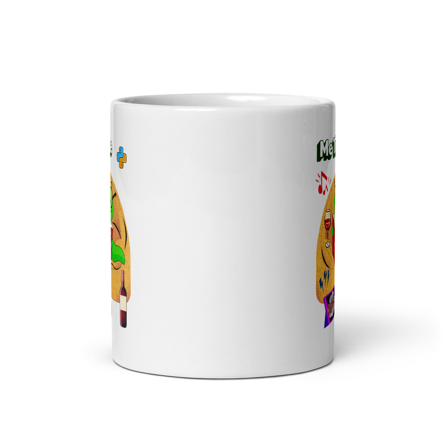 White glossy mug - Scarlett Rolling