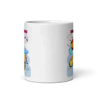 White glossy mug - Scarlett Rolling