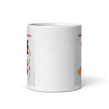 White glossy mug - Scarlett Rolling