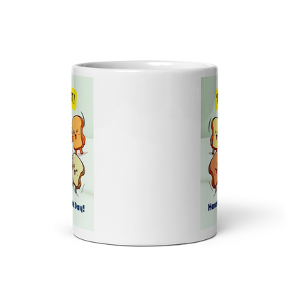 White glossy mug - Scarlett Rolling