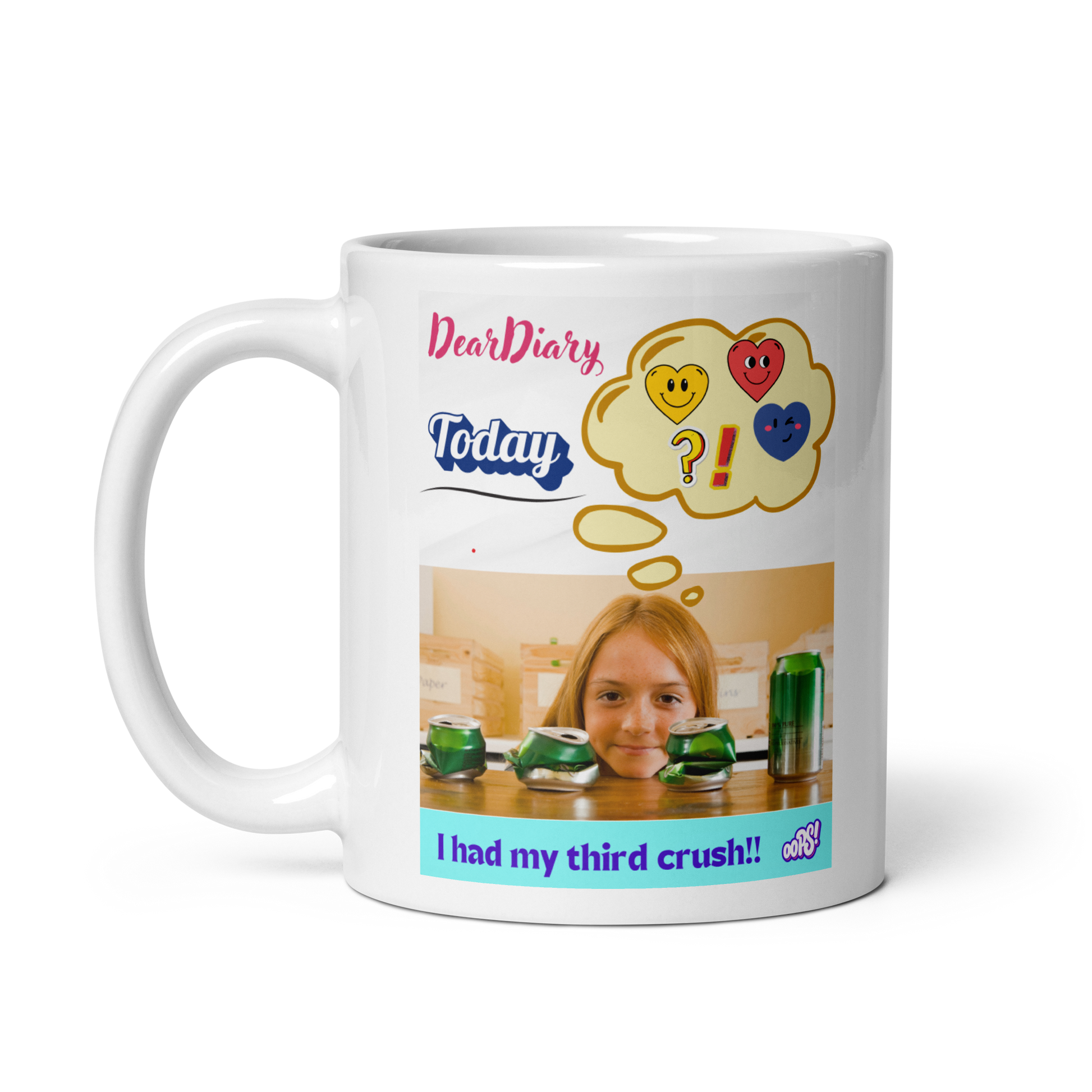 White glossy mug - Scarlett Rolling