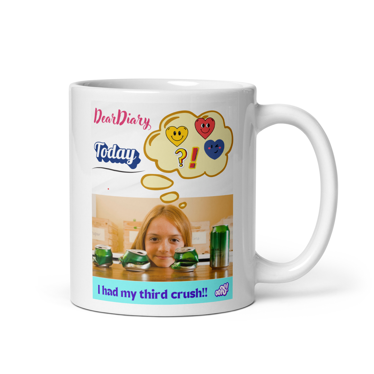 White glossy mug - Scarlett Rolling