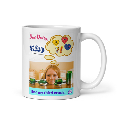 White glossy mug - Scarlett Rolling