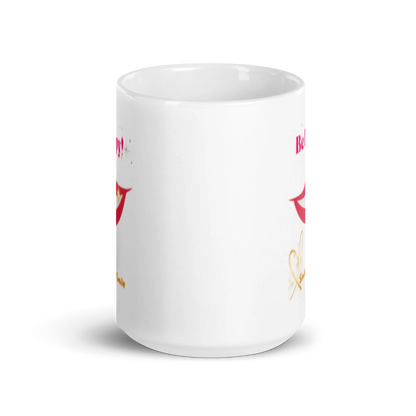 White glossy mug - Scarlett Rolling