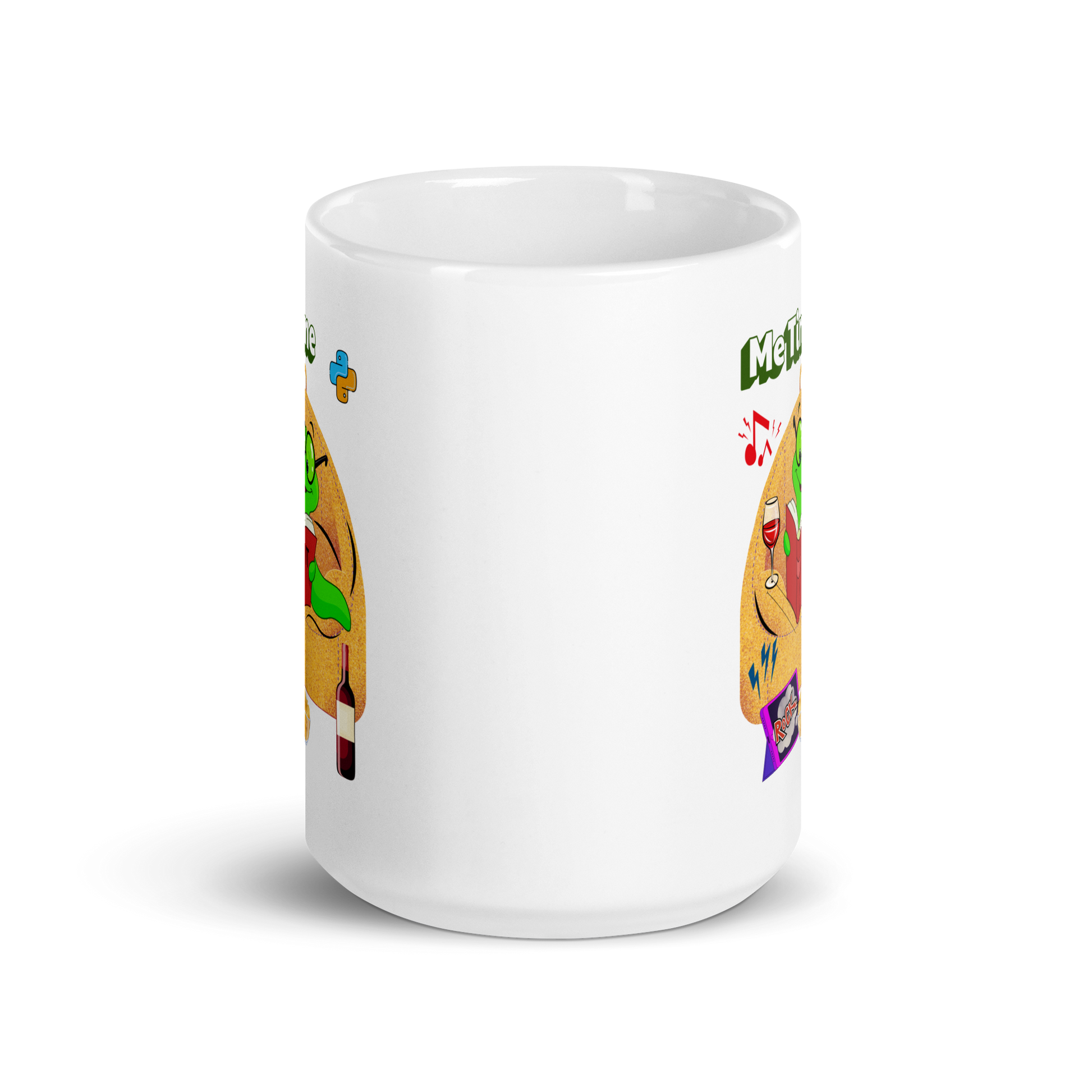 White glossy mug - Scarlett Rolling